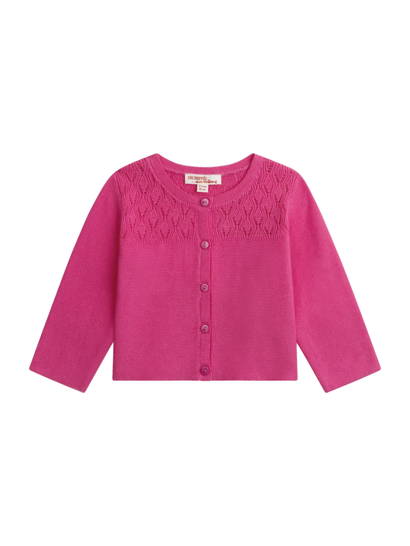 Baby Girl Pointelle Knit Button-Up Cardigan