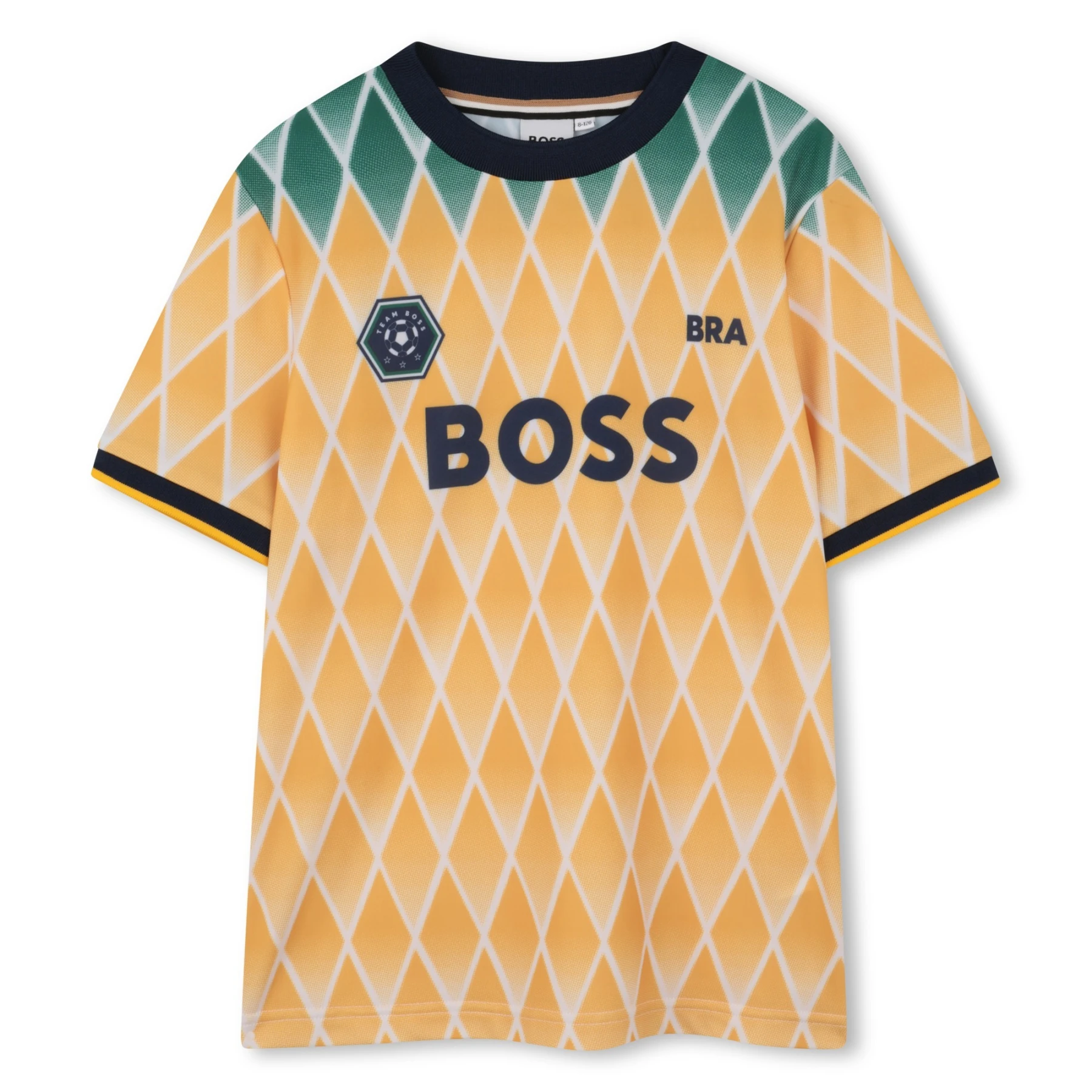 Kids Boys Diamond Pattern Short Sleeve T-shirt 