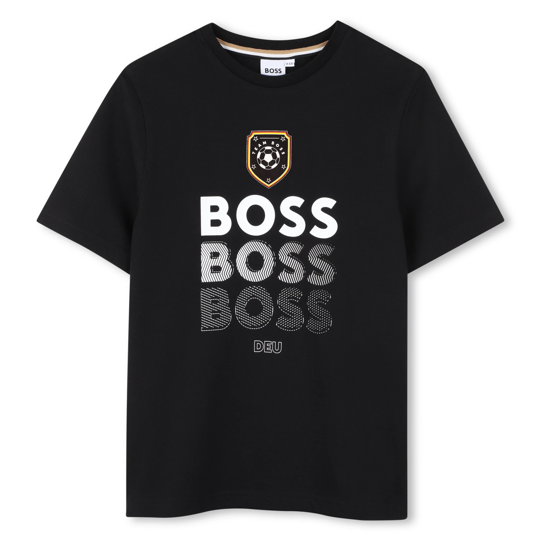 Kids Boys Round neck Logo Print Cotton Short Sleeve T-shirt