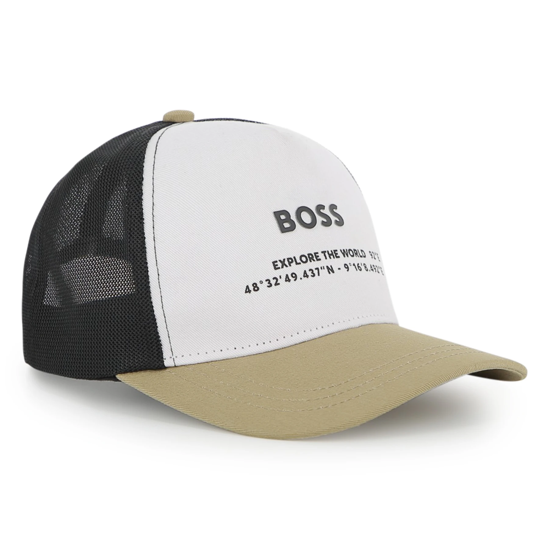 Kids Boys Cotton & Mesh Logo Baseball Cap