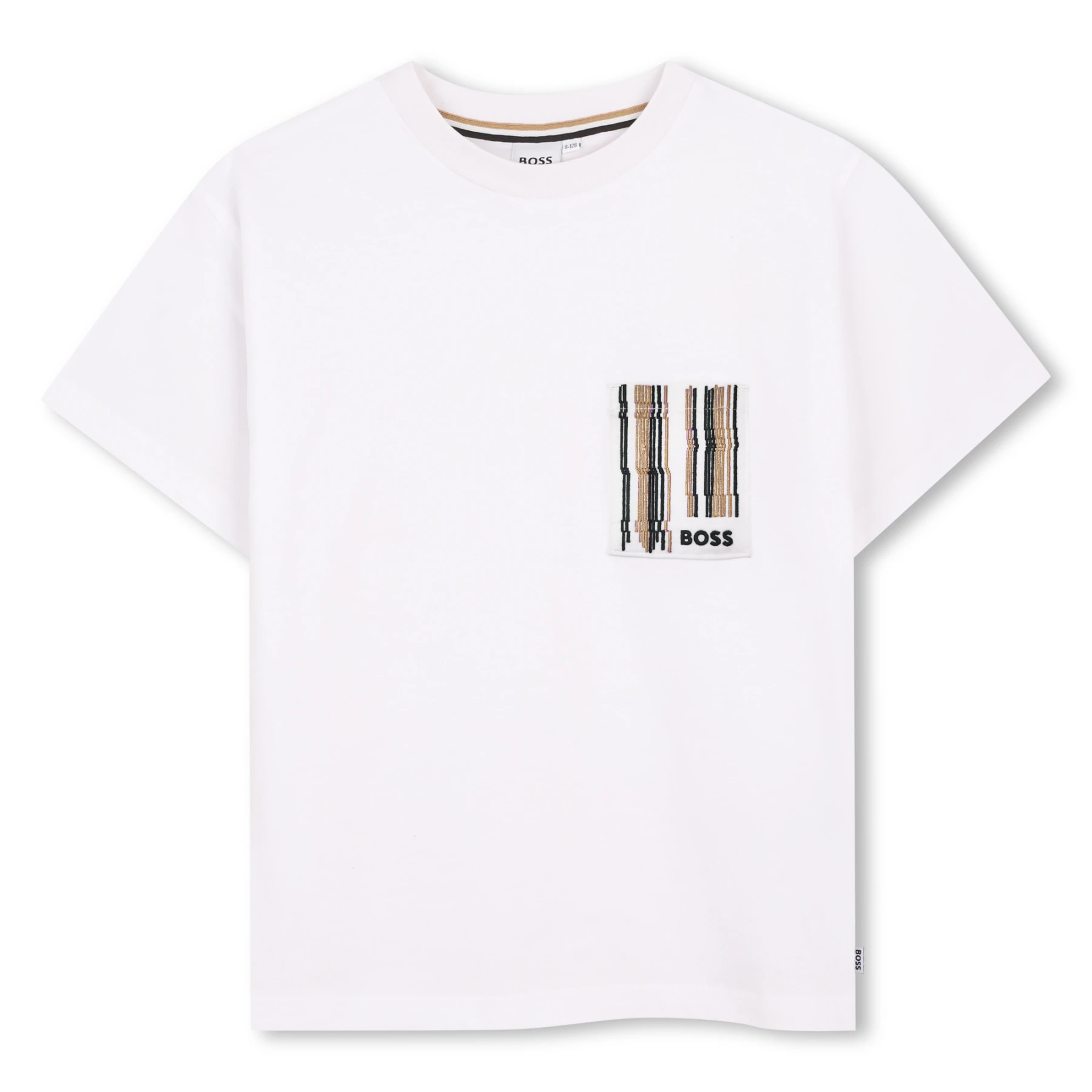Kids Boys Logo Embroidered Patch Pocket T-shirt