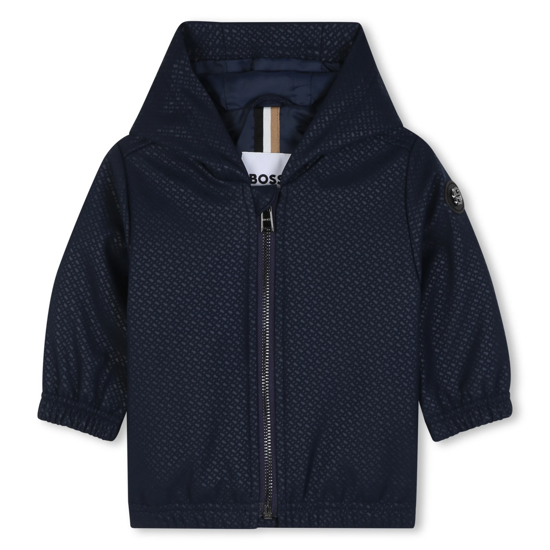 Baby Boy Textured Hooded Fabric Jacket 