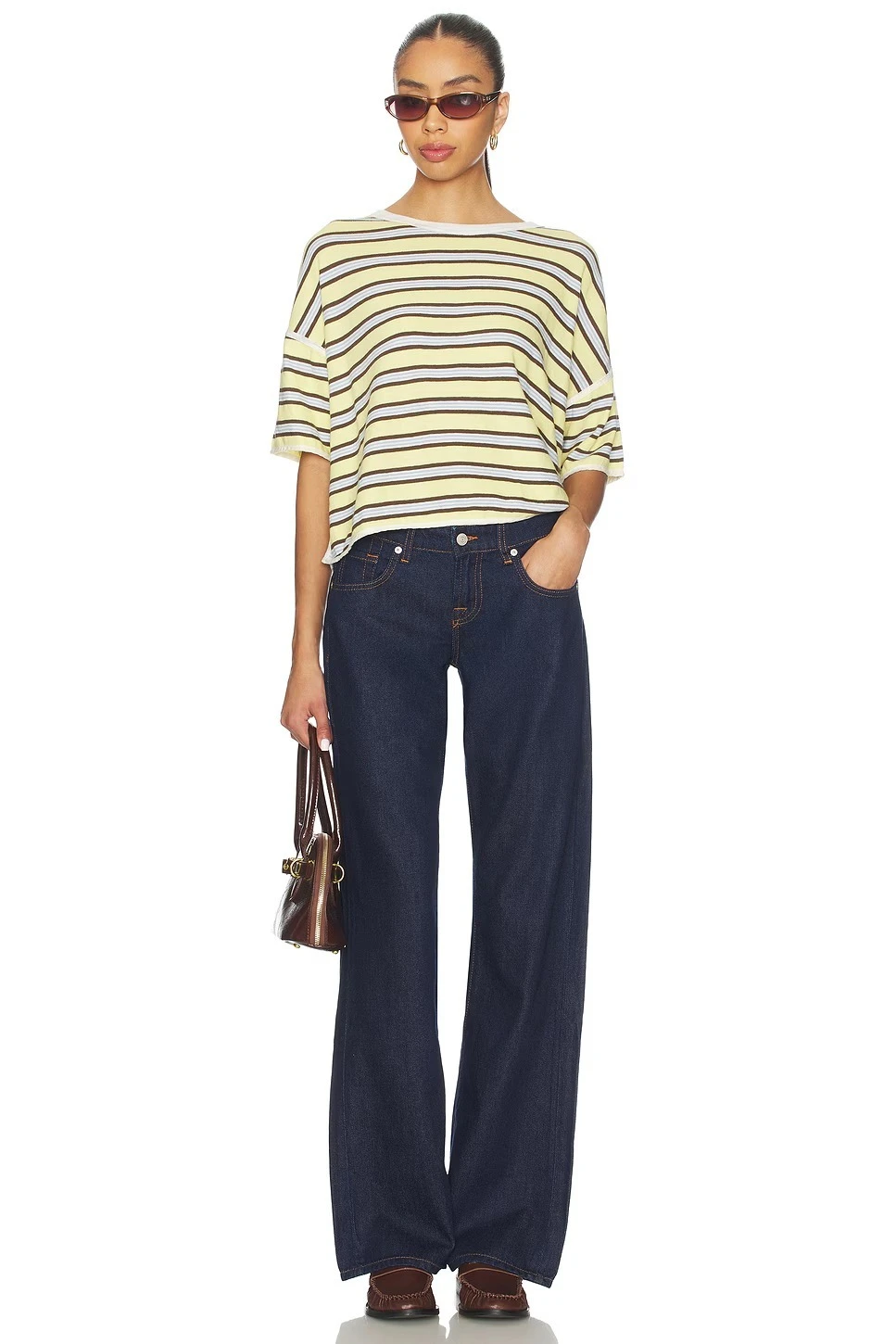 Striped Short Sleeve Top Image