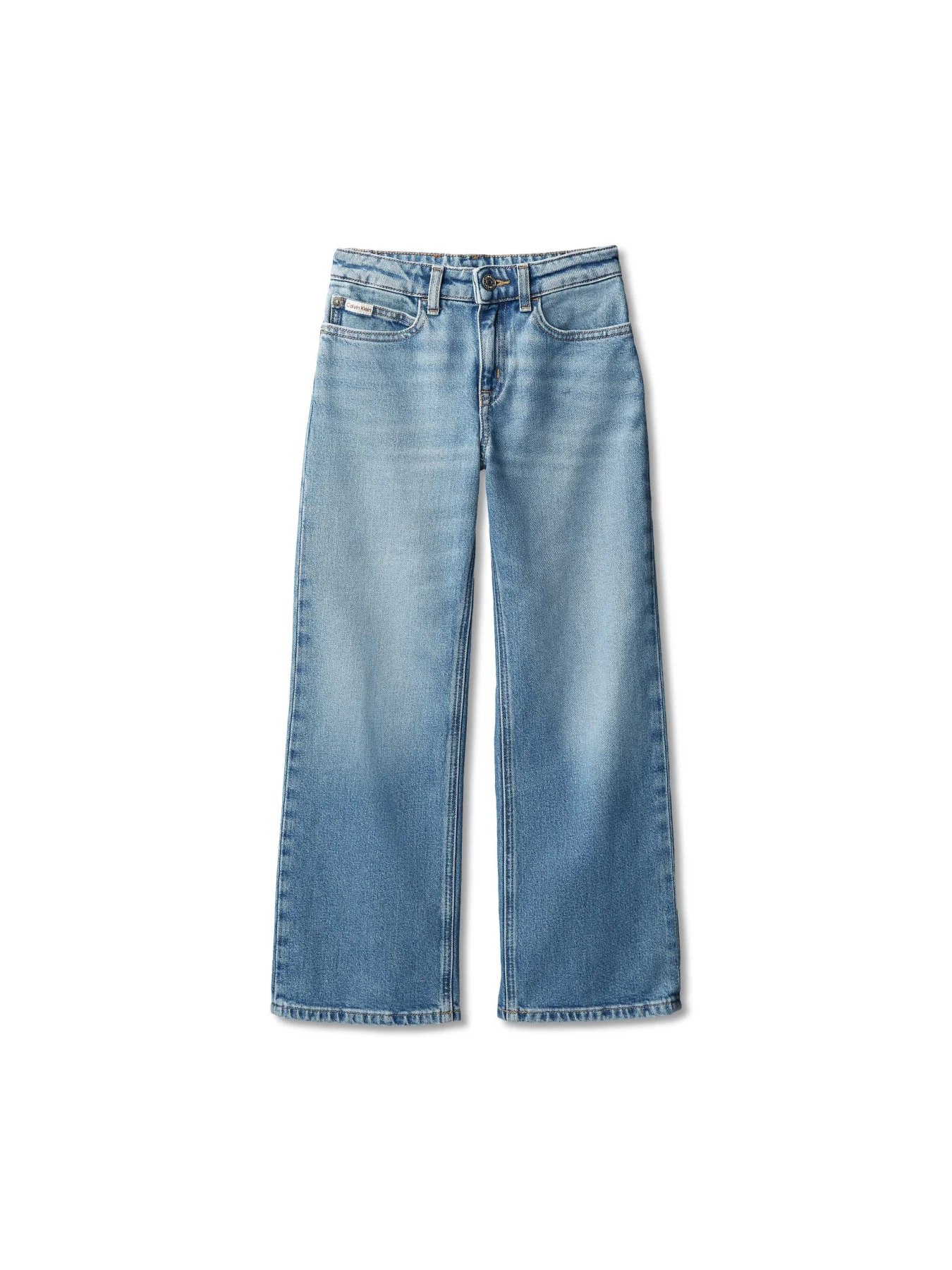Kids Girls High Rise Wide Leg Jeans