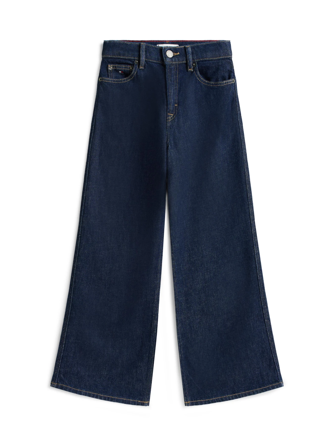 Kids Girls Mabel Flag Embroidery Wide Leg Jeans