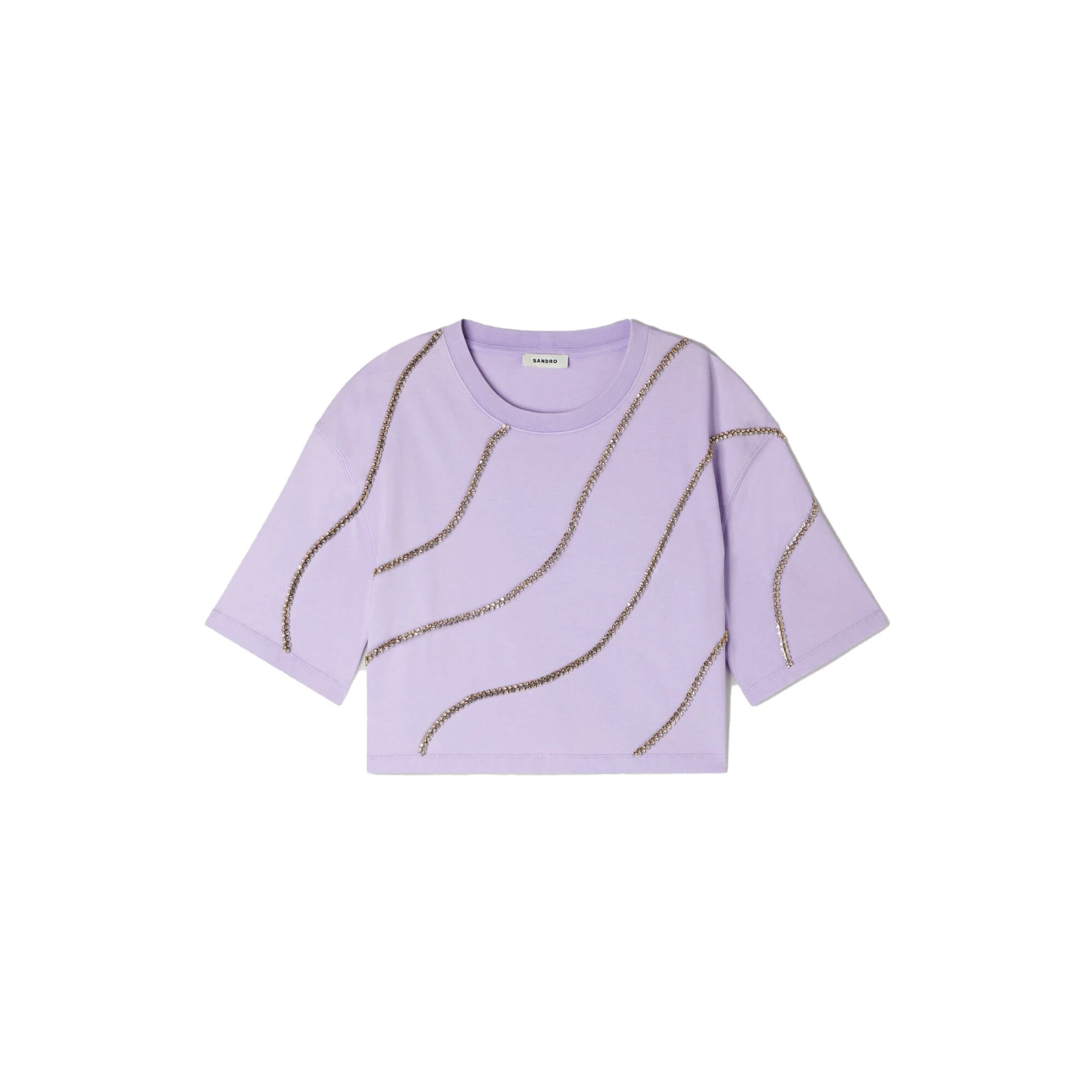 Rhinestone Cropped T-Shirt