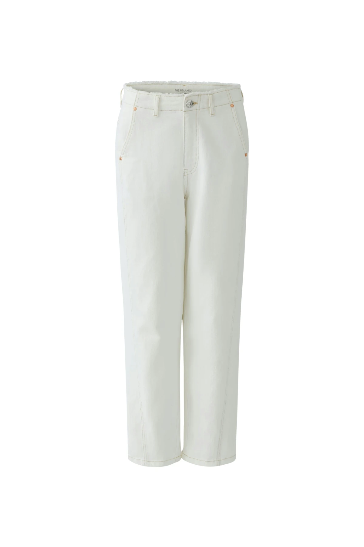 Relaxed Fit Tapered Cut Elasticated Cotton Denim Jeans
