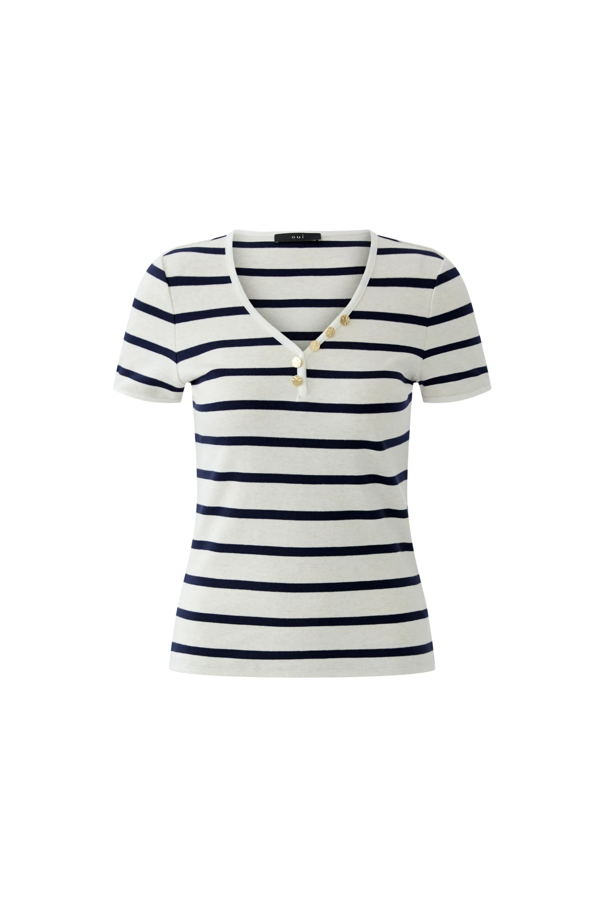 Slim Fit V-neck Short Sleeve Cotton T-shirt