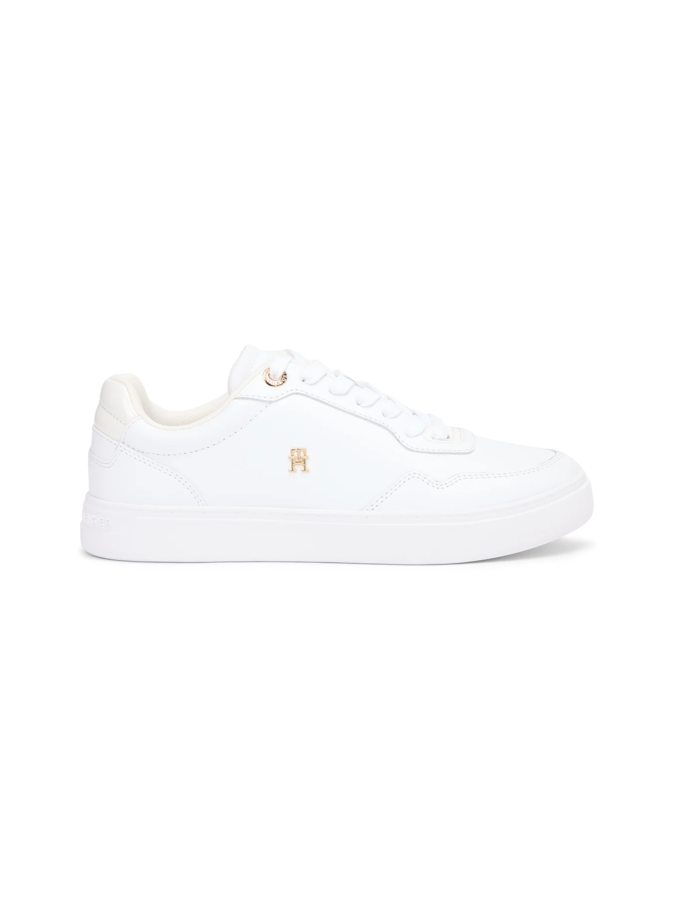 Leather Mixed Texture Cupsole Sneakers