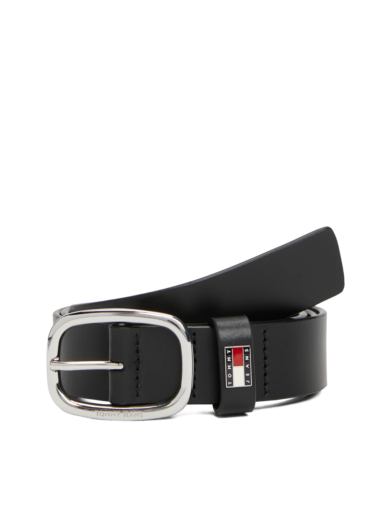 Oval Buckle Leather Bellt