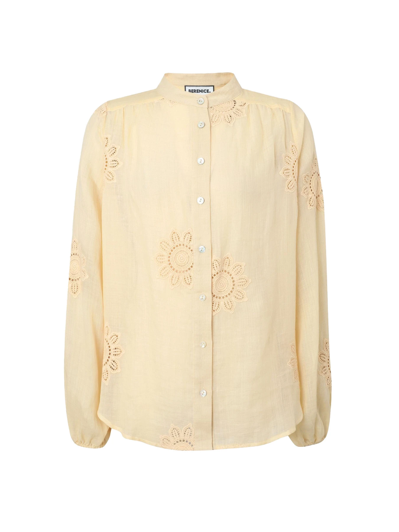 Long-Sleeved Shirt With Floral Embroidery