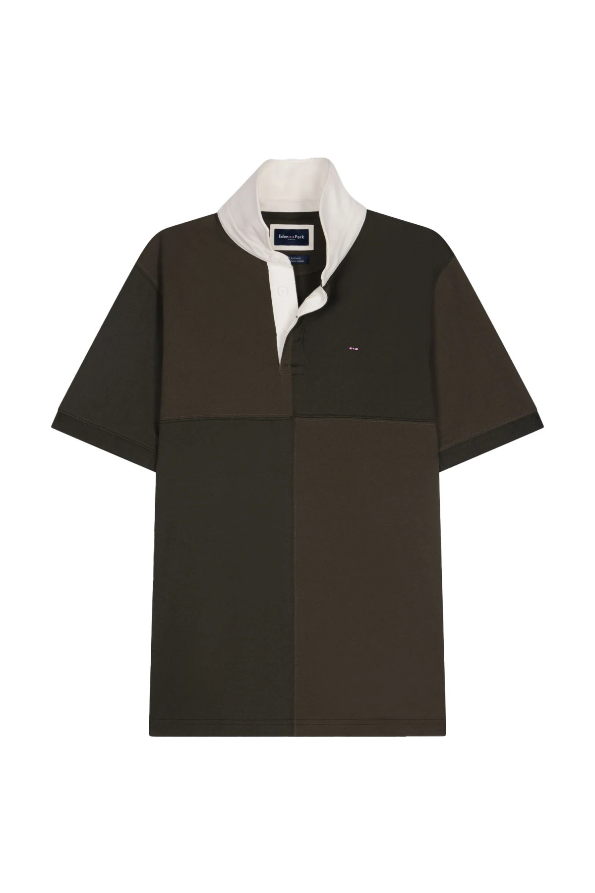 Regular Fit Panelled Cotton Short-Sleeve T-Shirt