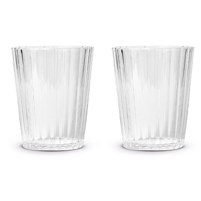 Set Of 2 - Acrylic Glasses Capacity 370 Ml Transparent