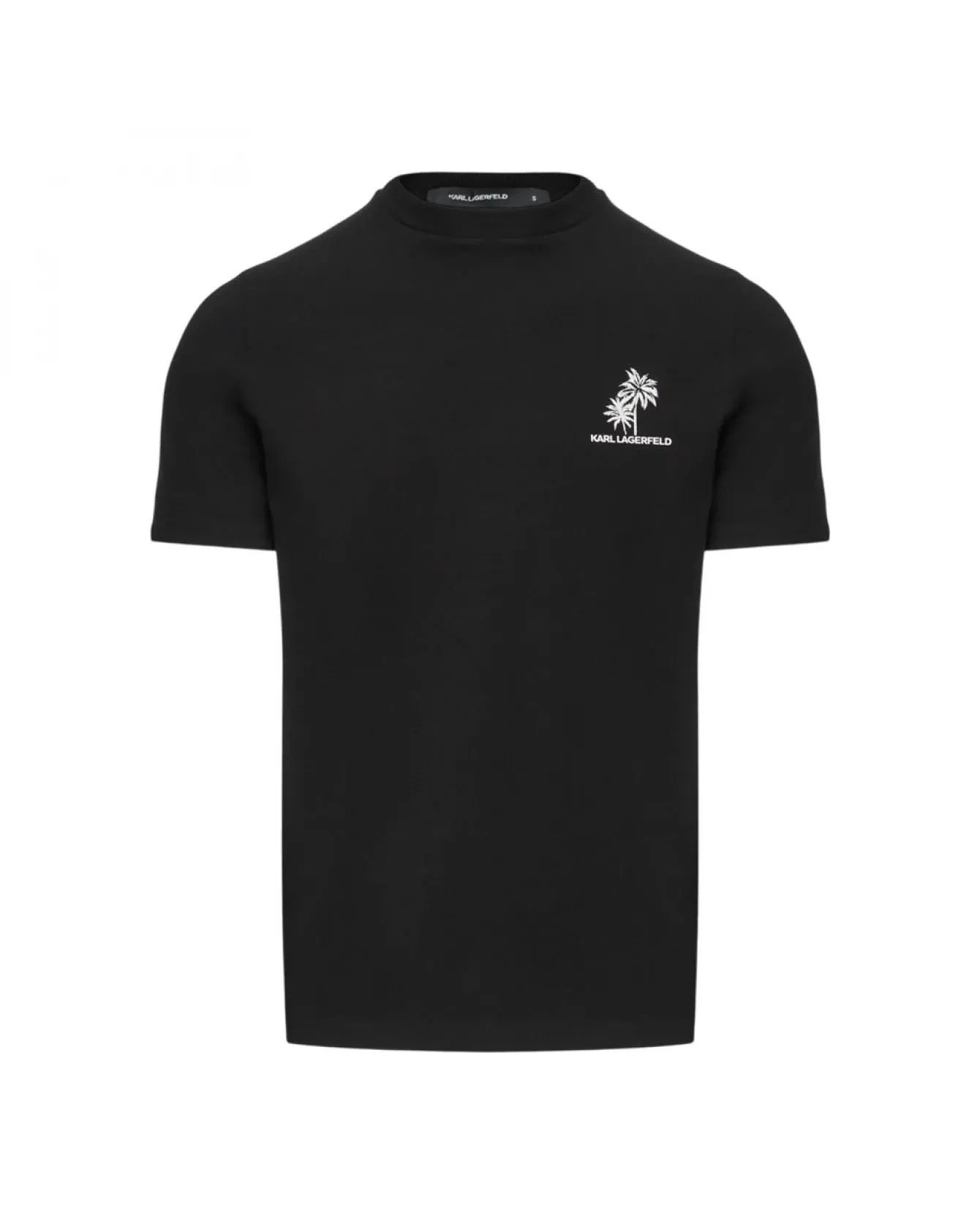 RegularFitShortSleeveT-ShirtwithPalmTreeChestLogo Image