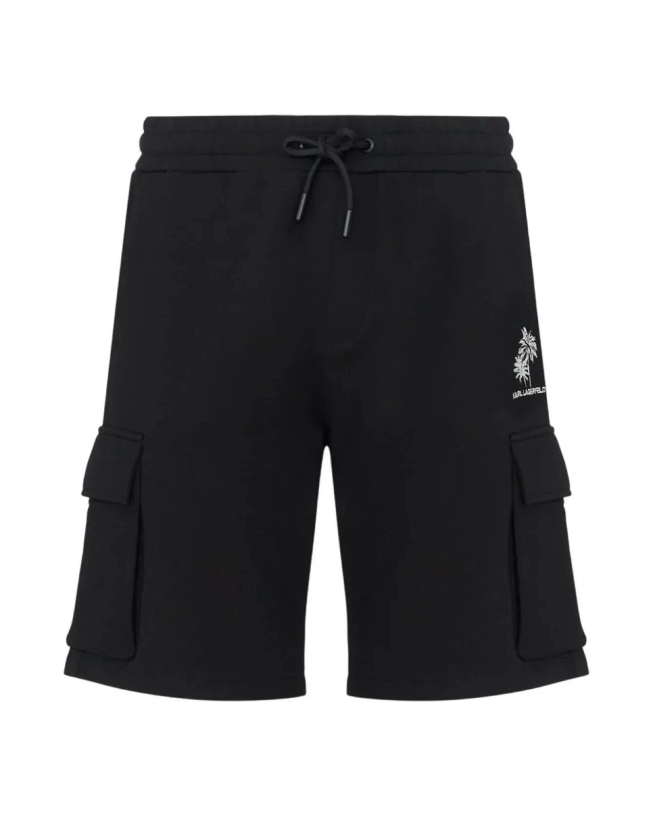 Cargo Sweat Shorts with Graphic Print