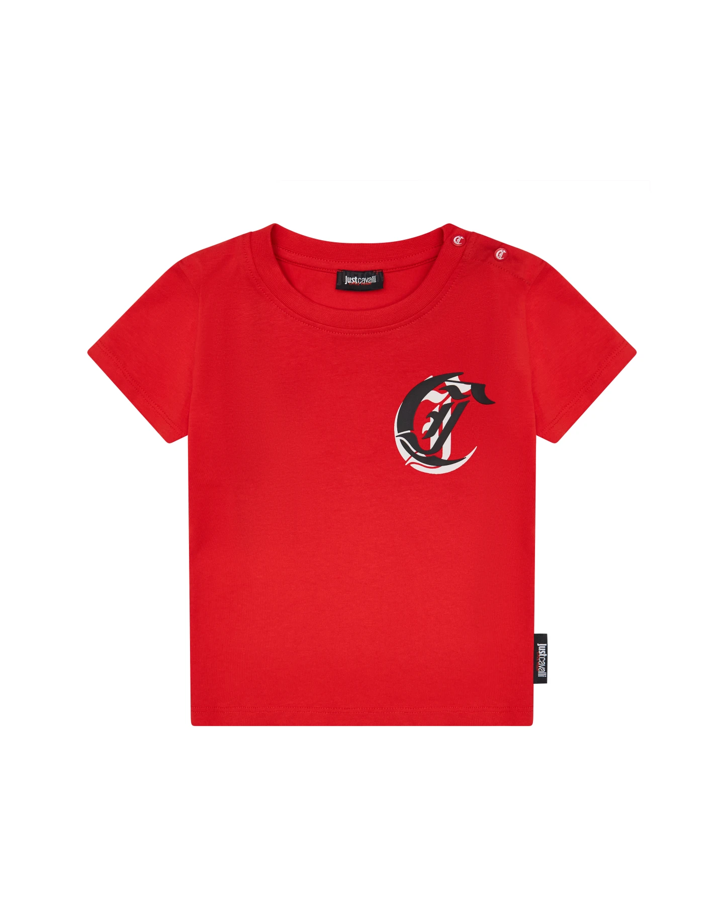 Baby Boy Short Sleeve T-Shirt with Gothic Monogram Graphic