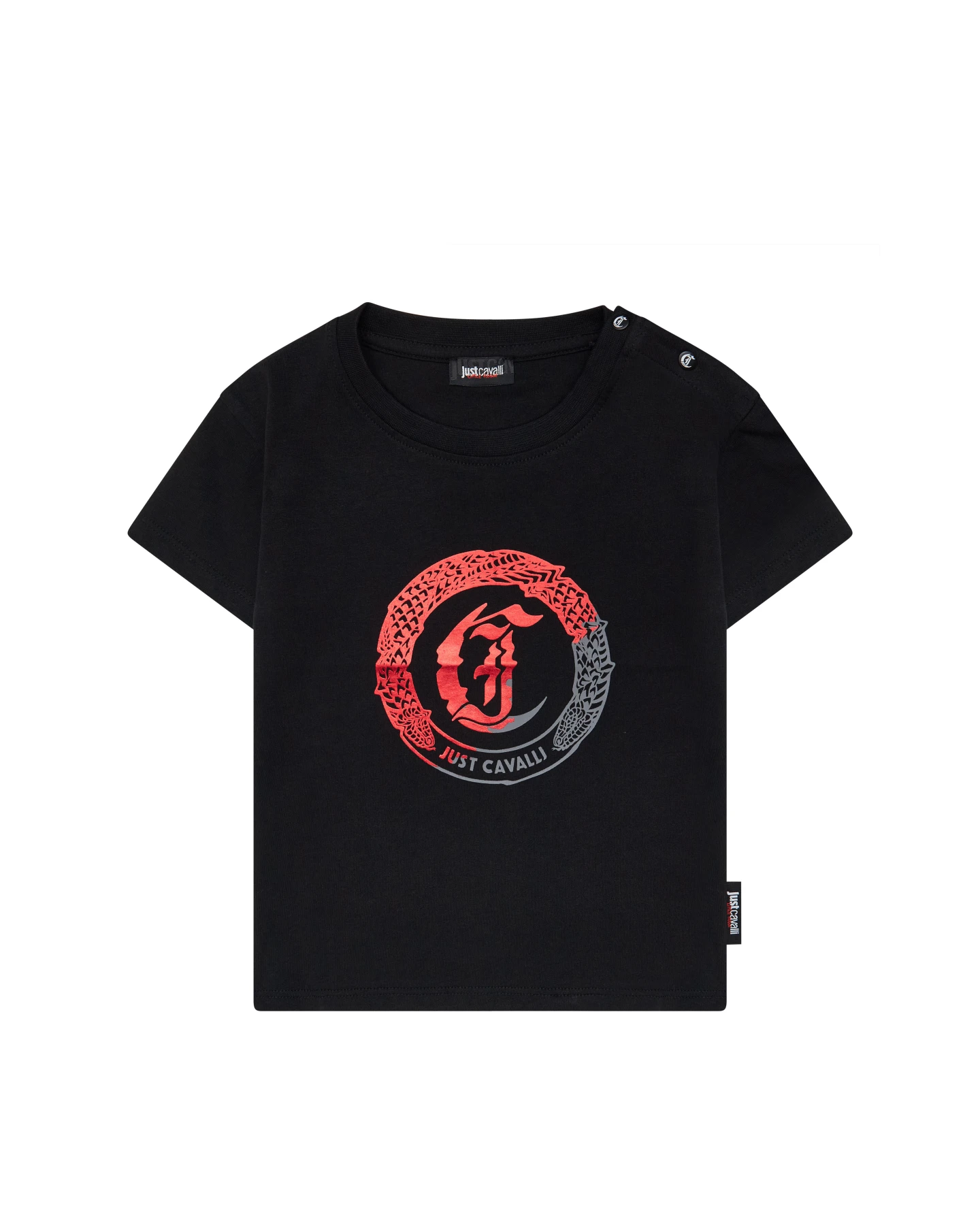 Baby Boy Short Sleeve Tshirt with Circular Snake Graphic