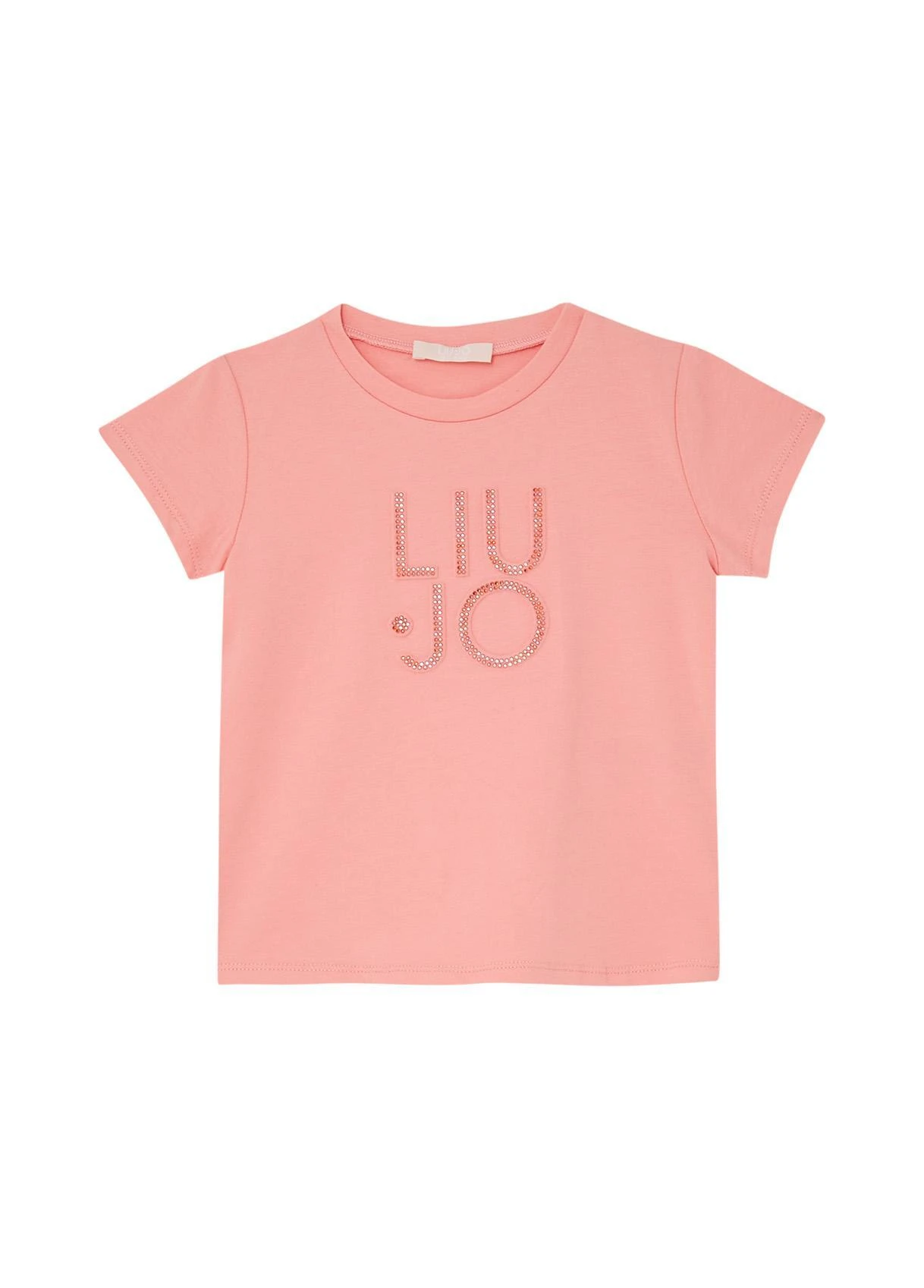 Kids Girls Studded Logo Short Sleeve Tshirt
