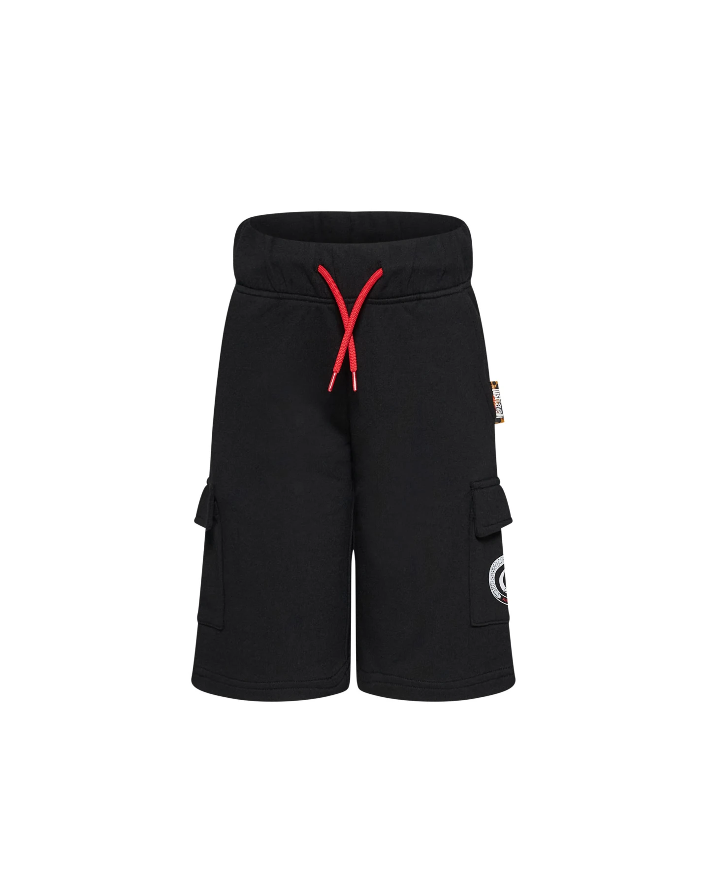Kids Boys Cargo Cotton Shorts with Red Drawstring