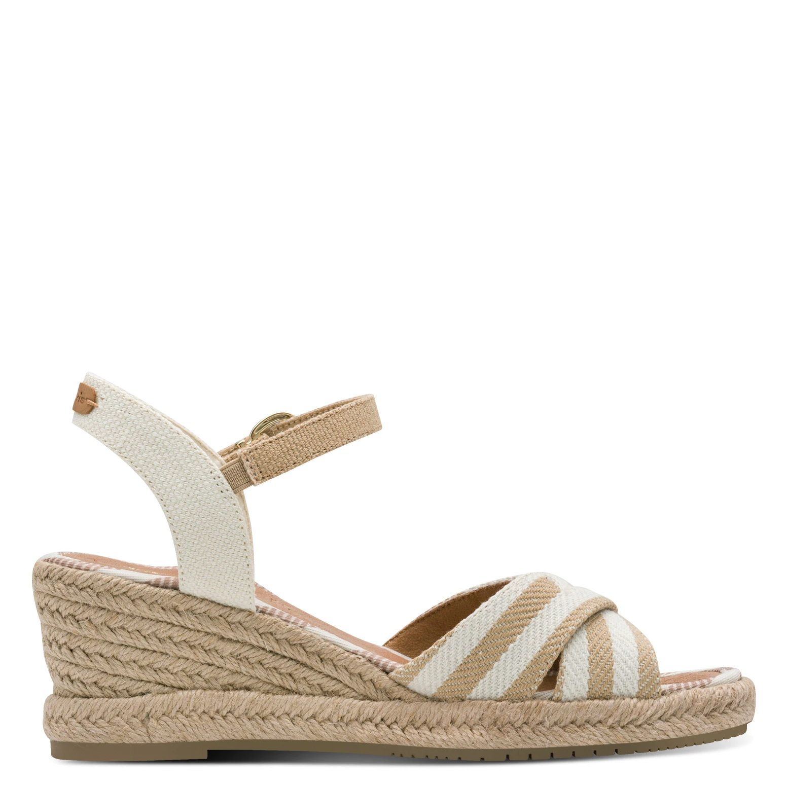 Suede Criss-Cross Espadrille Wedge Sandals Image