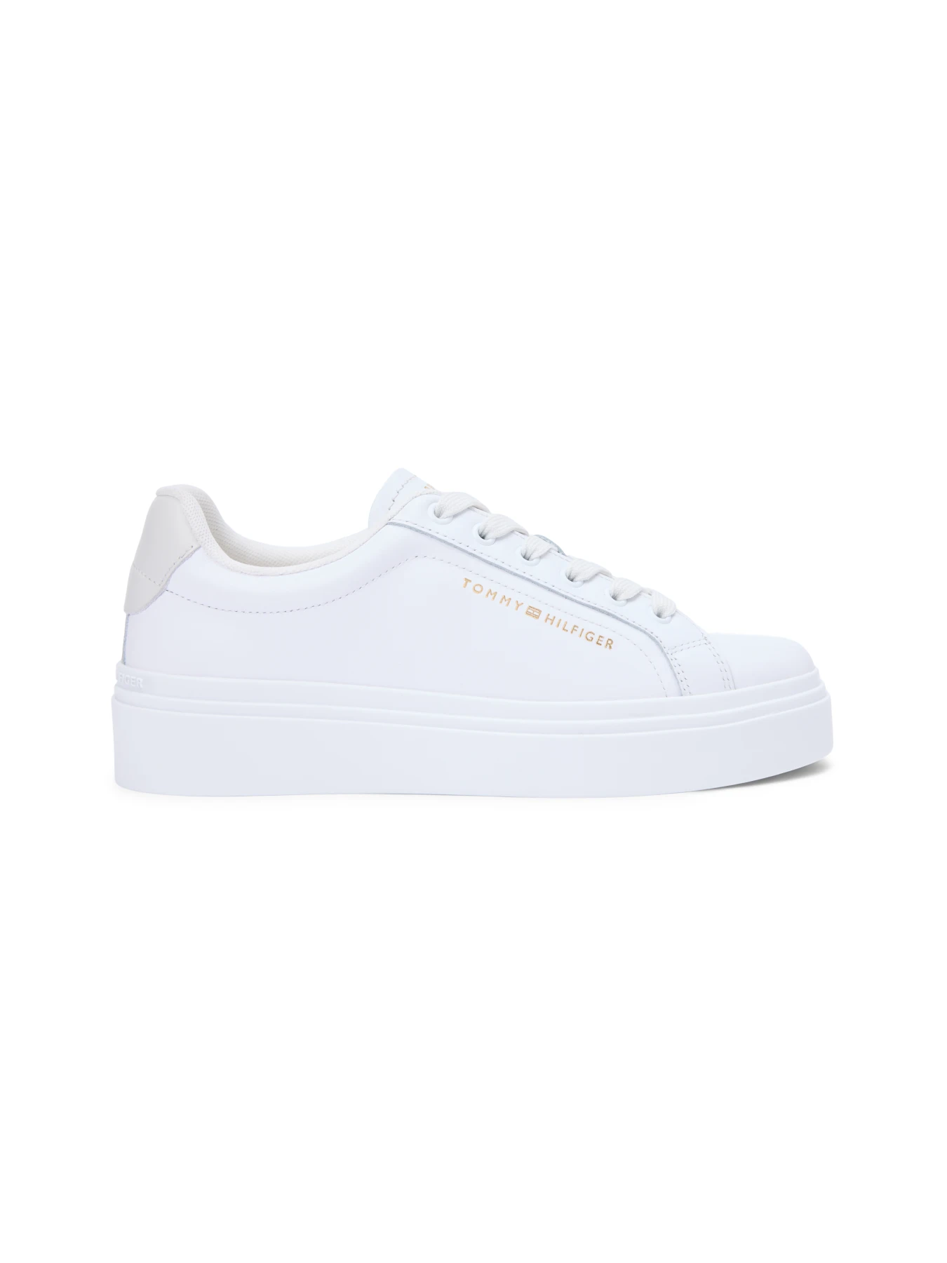 Leather Platform Cupsole Lace Up Sneakers