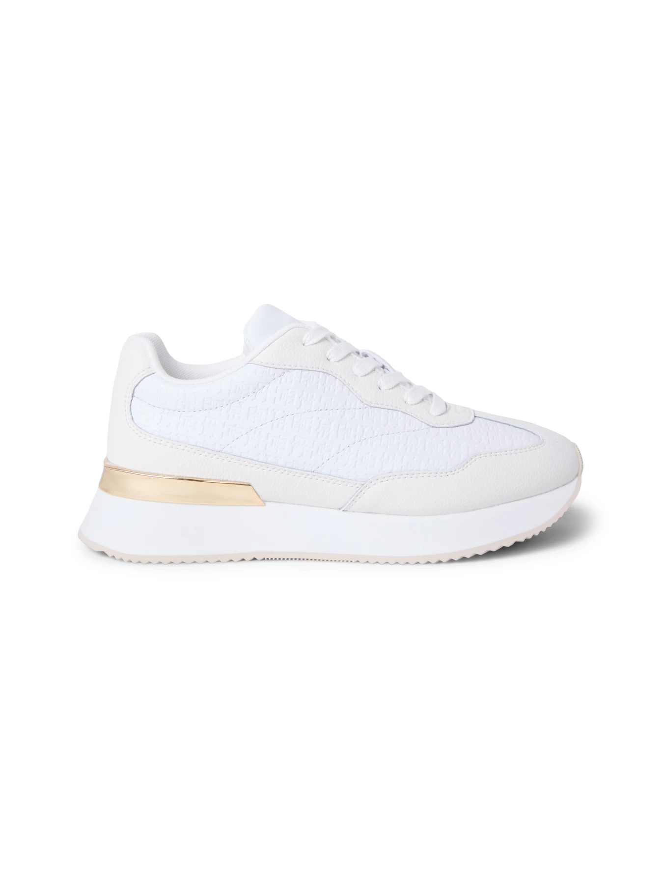 TH Monogram Leather Mixed Texture Sneakers