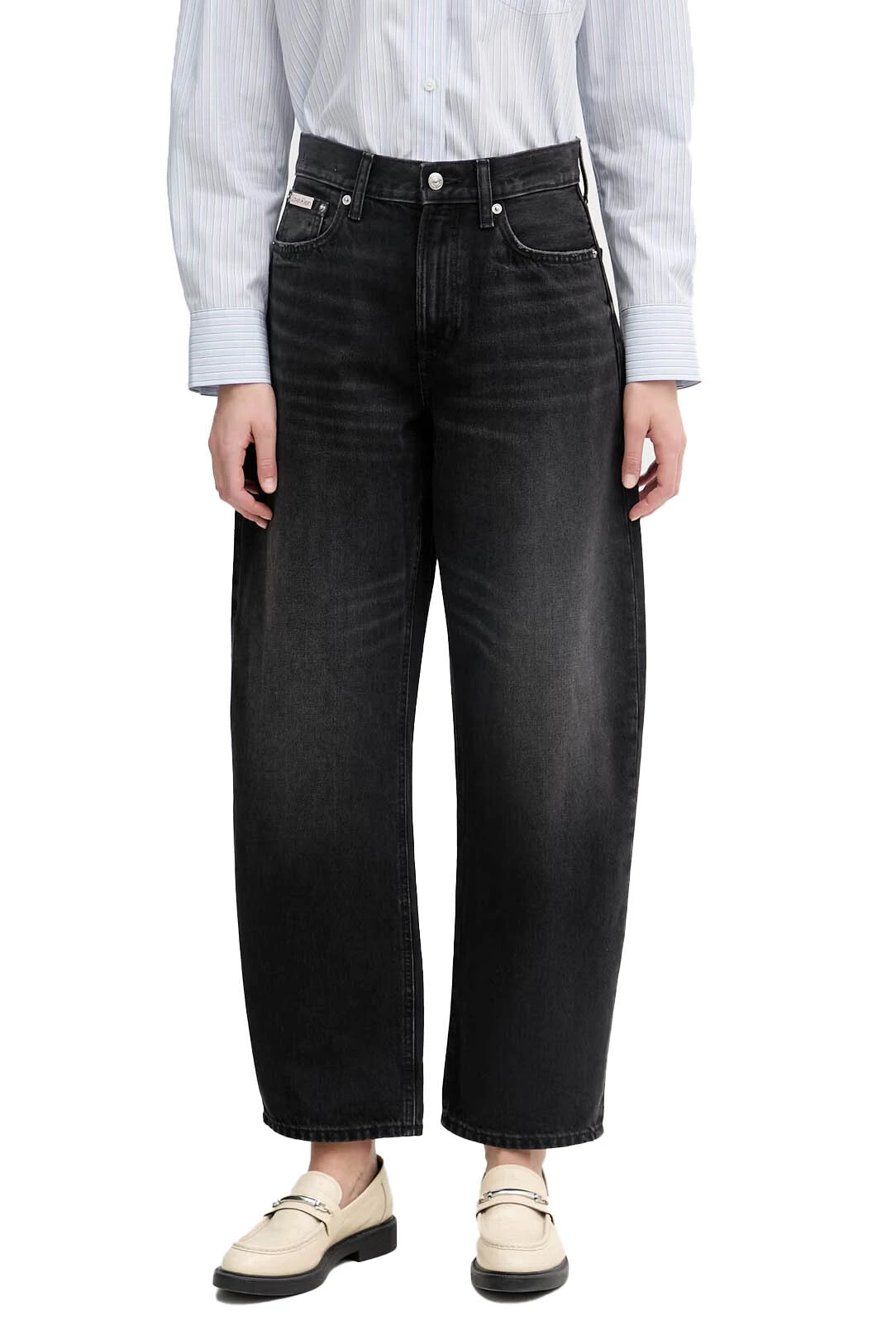 High Waist Barrel Fit Jeans