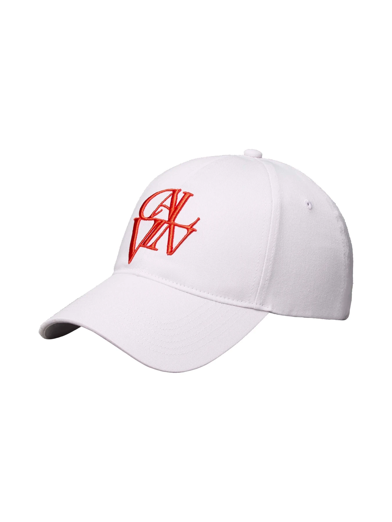 Baseball Cap with Oversized White Graphic Logo