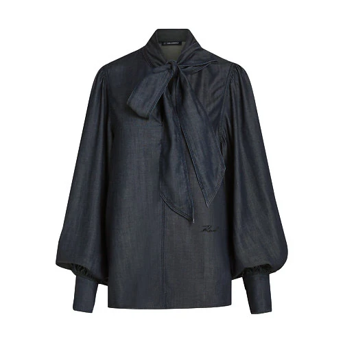 Fluid Denim Blouse
