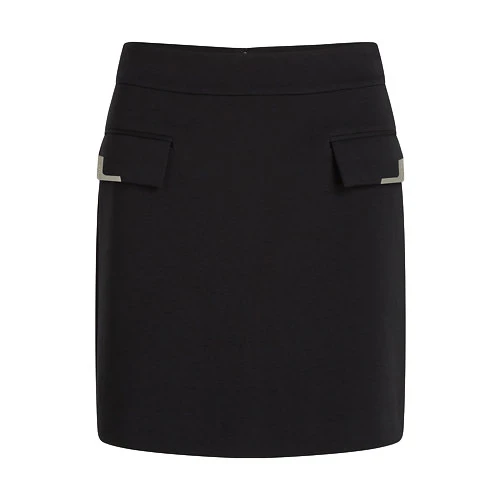 Flap-pocket Mini Skirt