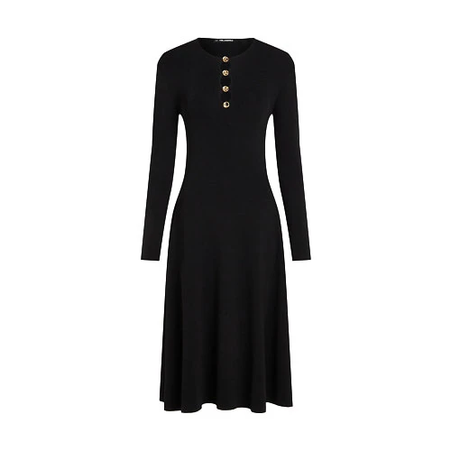 Fitted Knit Long Dress