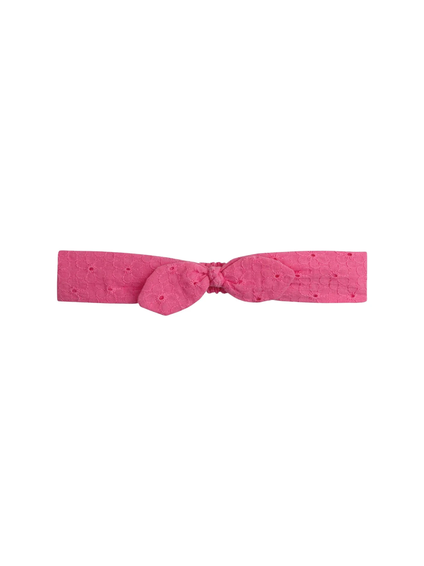 Baby Girl Bright Pink Eyelet Bow Headband