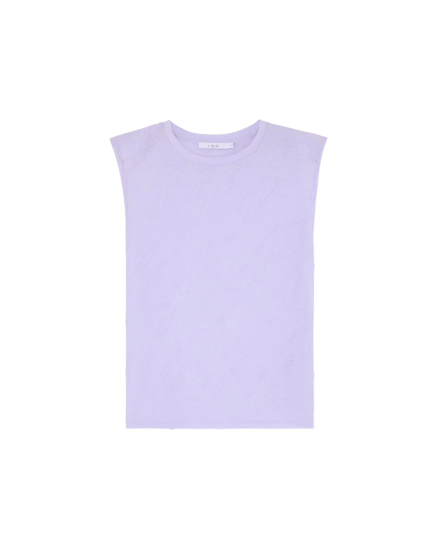 Regular Fit Round Neck Sleeveless Textured Top