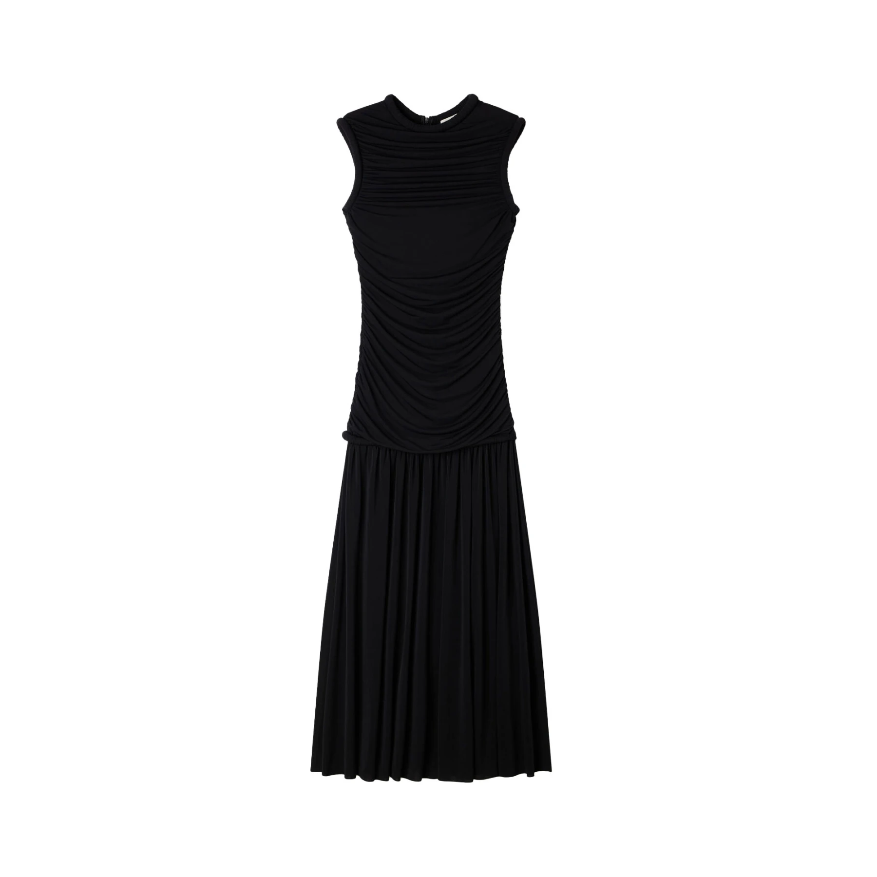 Flared Draped Maxi Dress