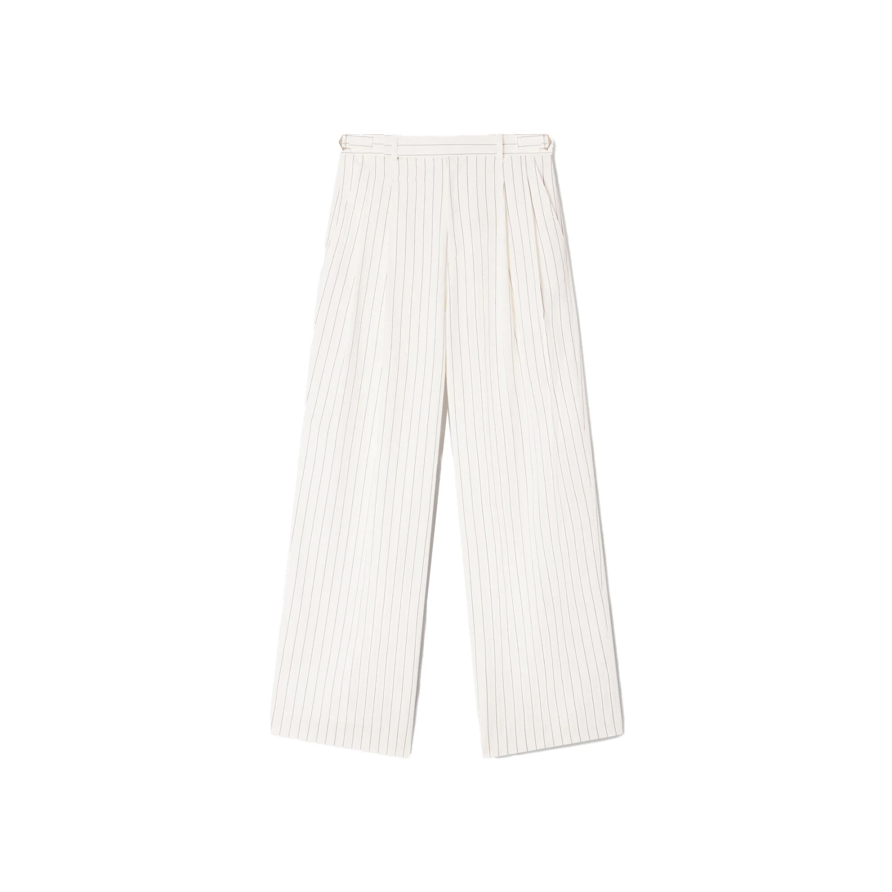 Striped Tailored Wide Leg Suit Trousers