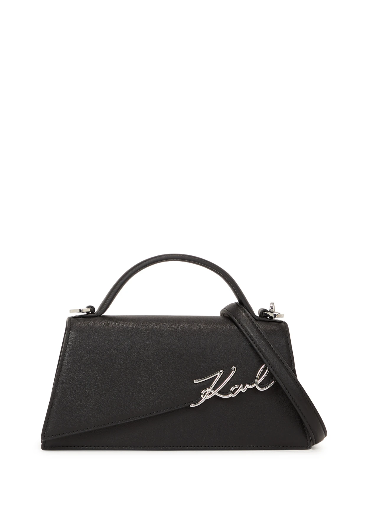K/Signature Slim Leather Crossbody Bag with Chain