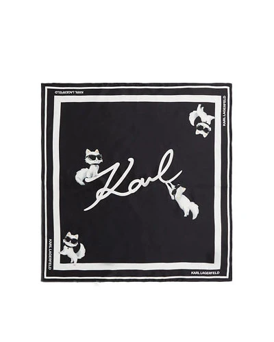Choupette Signature Silk Square Scarf