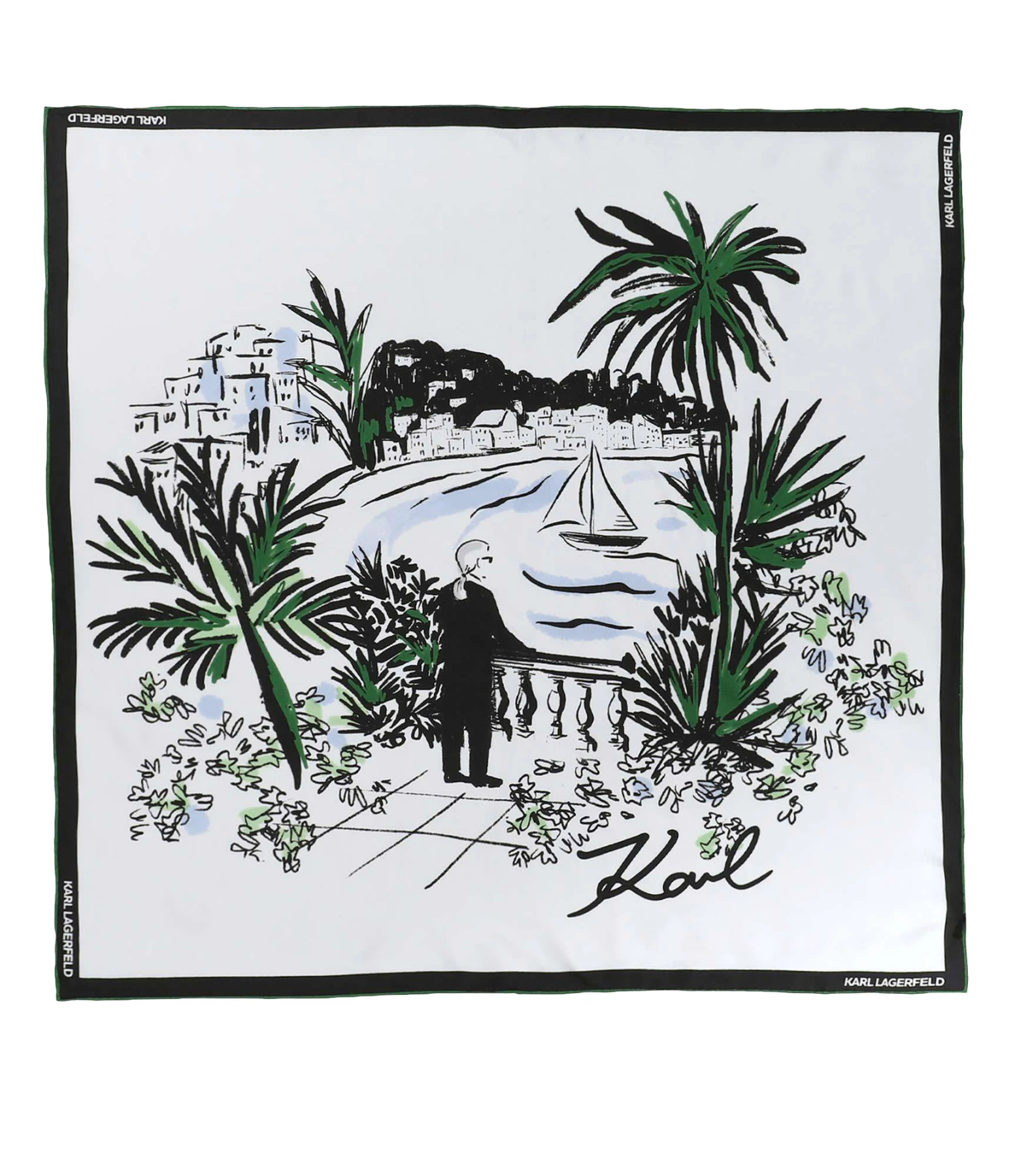 K/Signature Scarf with Villa de Vigie Motif
