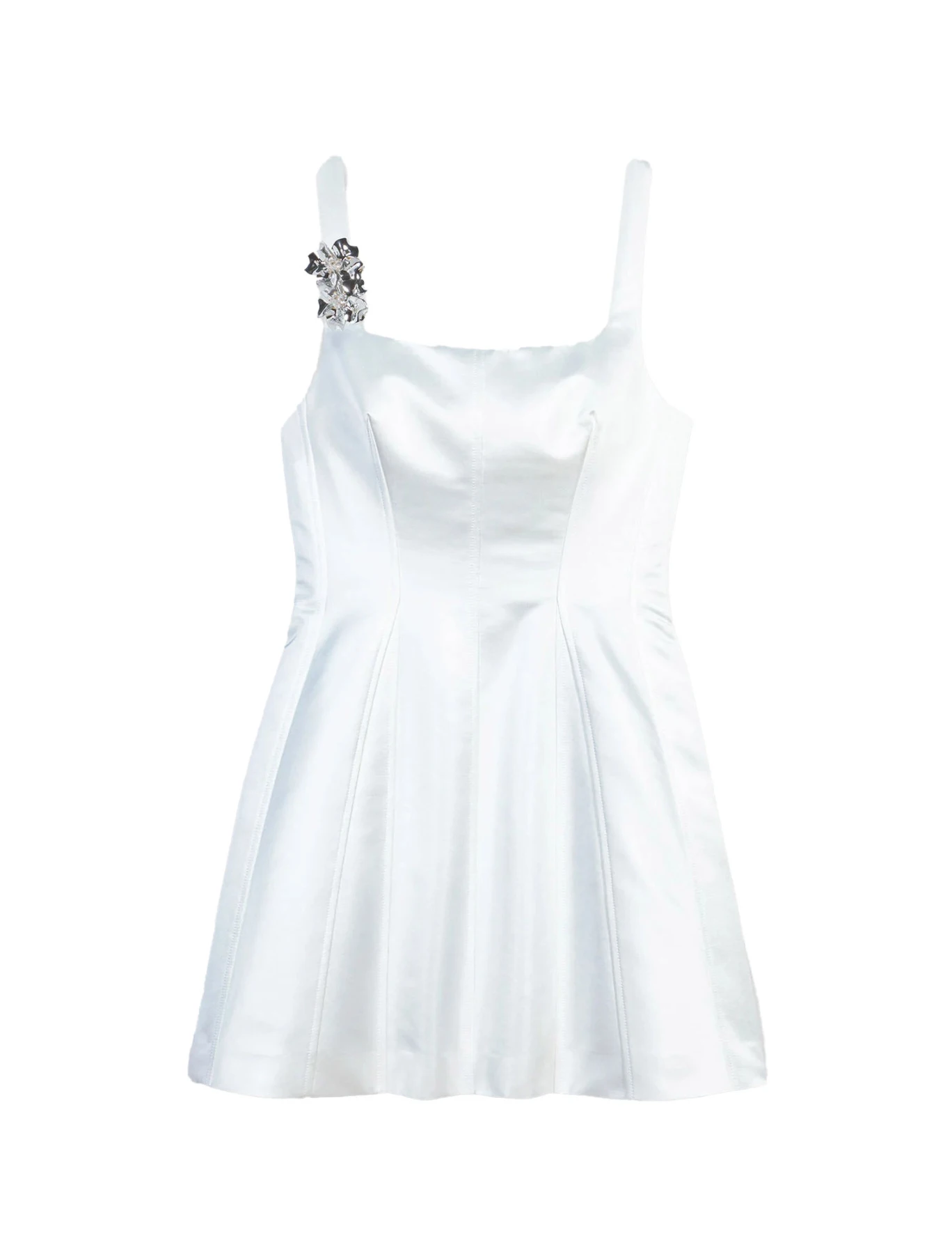 Sleeveless Short Satin Dress