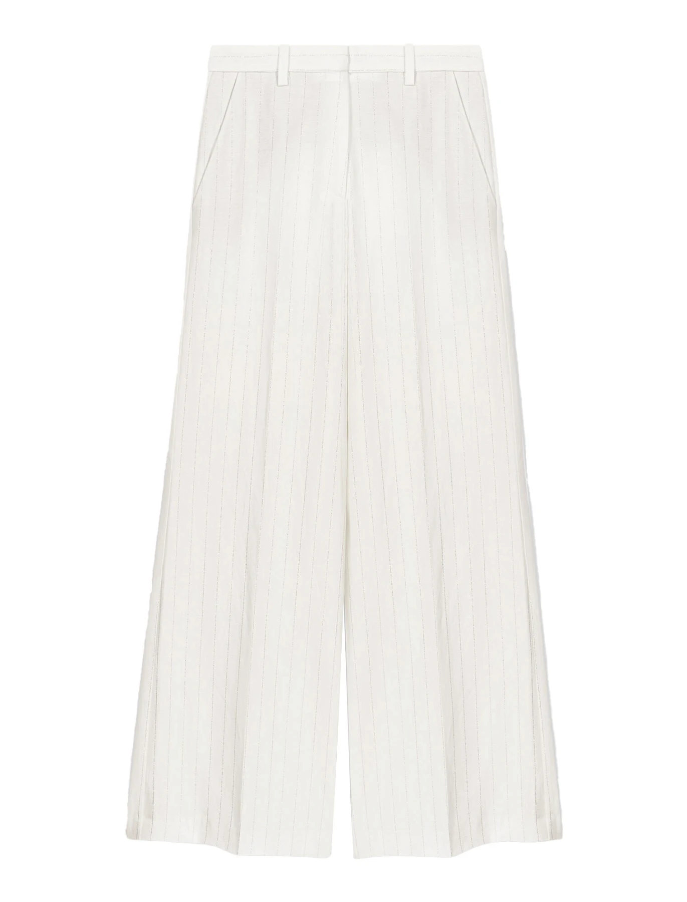 High-waisted Wide-leg Palazzo Cut Suit Trousers