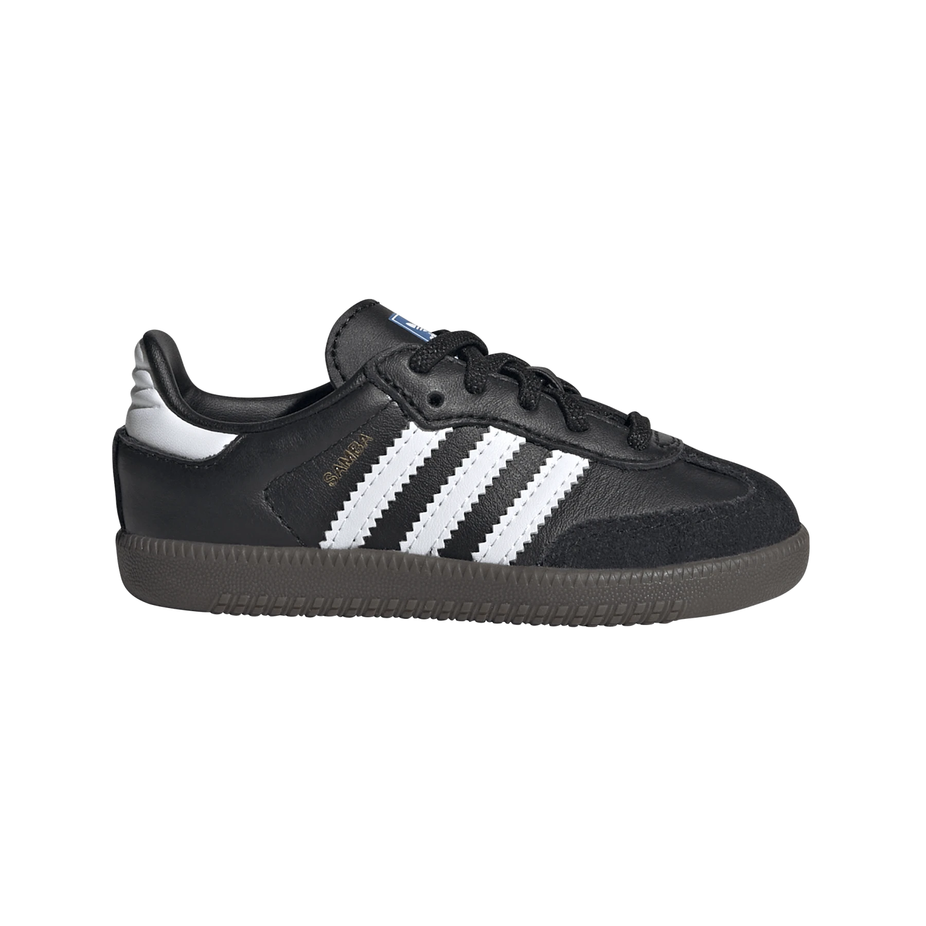 Baby Boy Black Samba OG Sneakers with Dark Gum