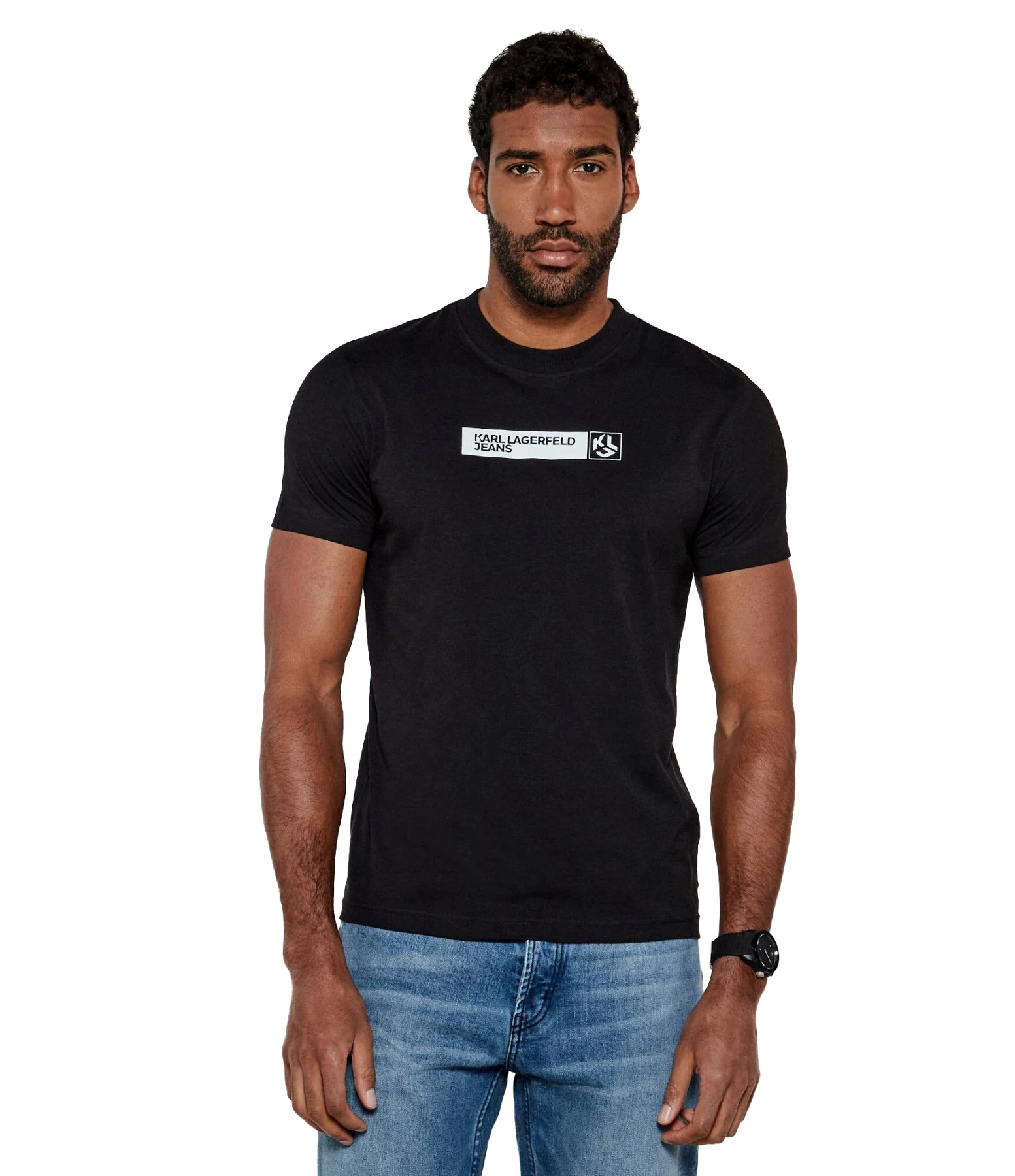 Slim Fit Linear Logo Graphic T-Shirt Image