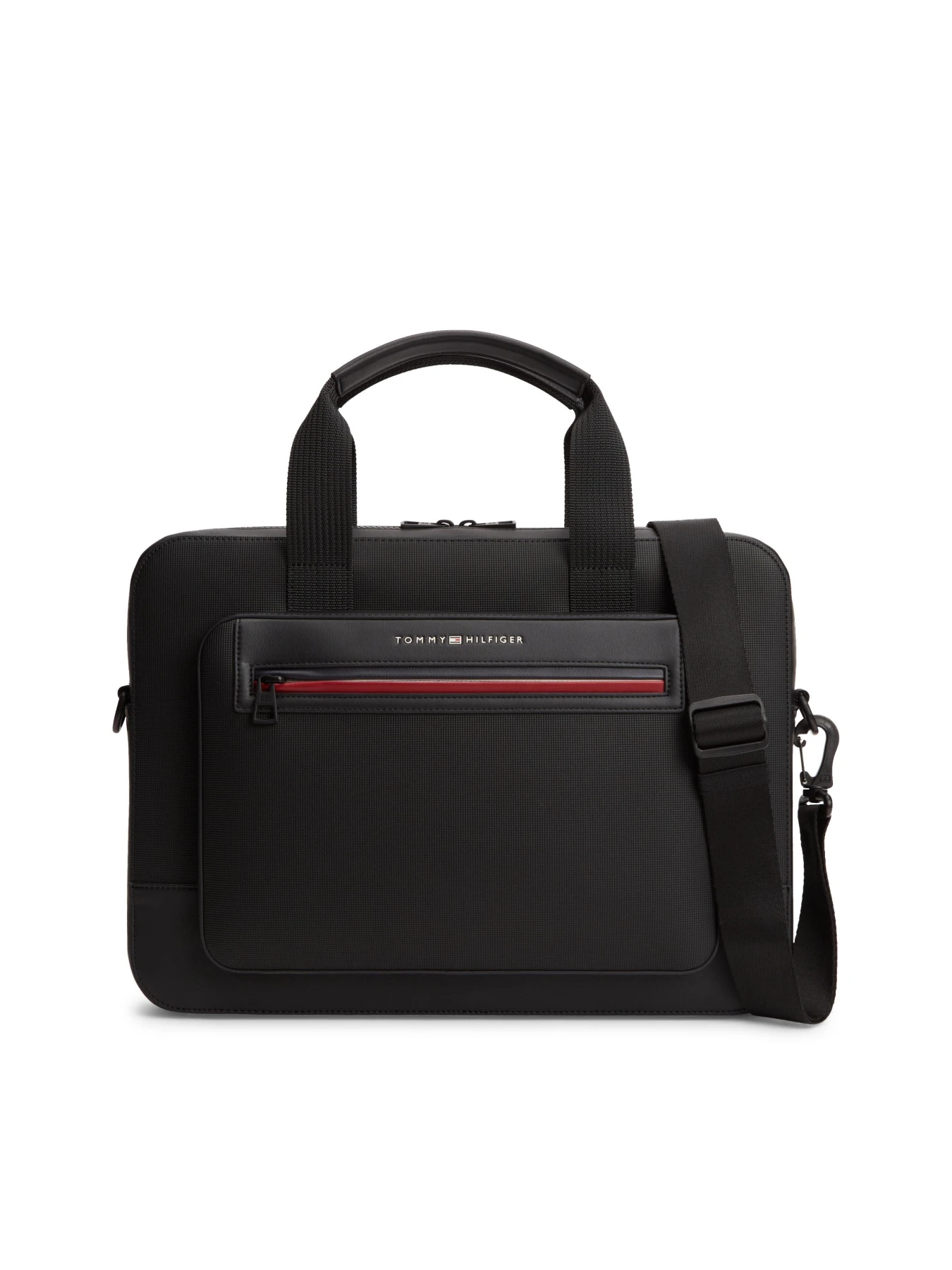 Metal Logo Laptop Bag with Zipped Pocket