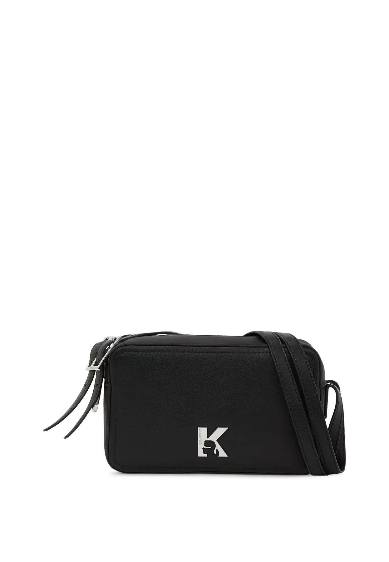 K-Logo Soft Leather Camera Bag