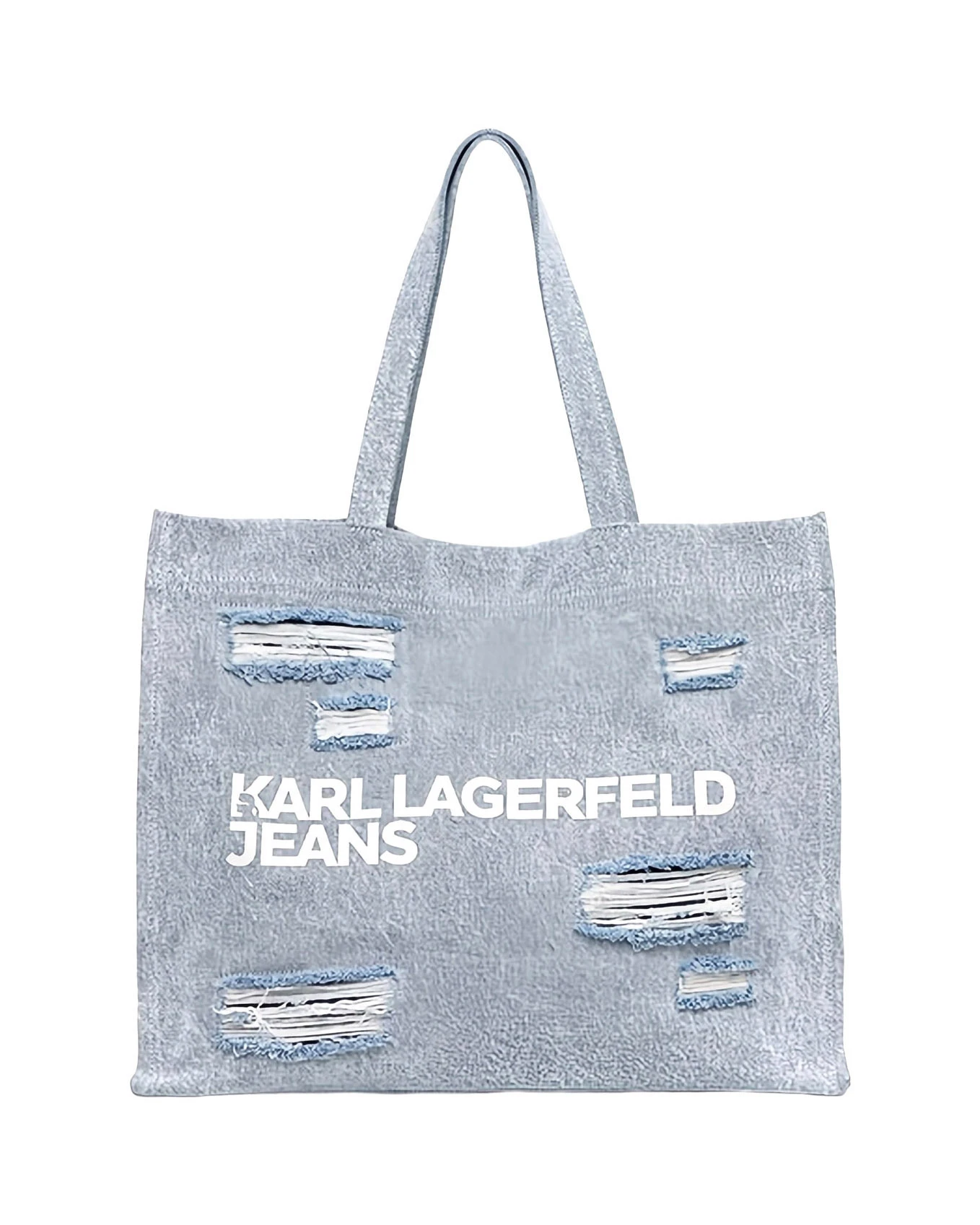 Distressed Denim Tote Bag