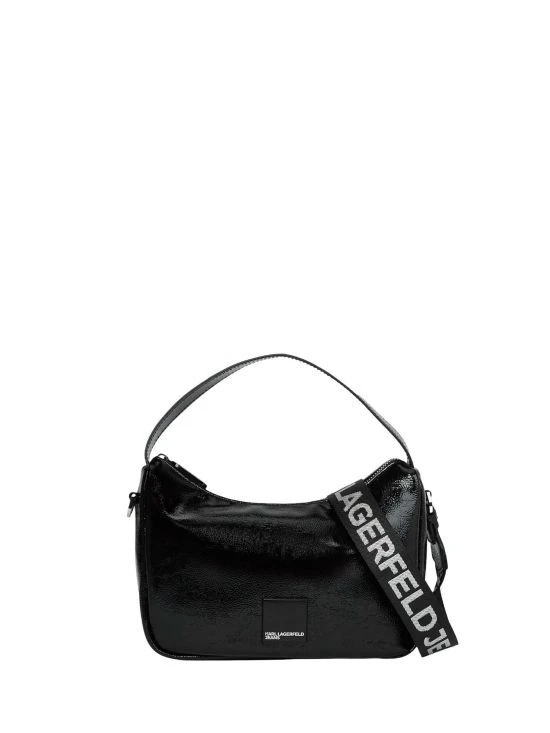 Patent Glossy Leather Hobo Crossbody Bag