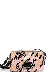 Leopard Print Camera Crossbody Bag
