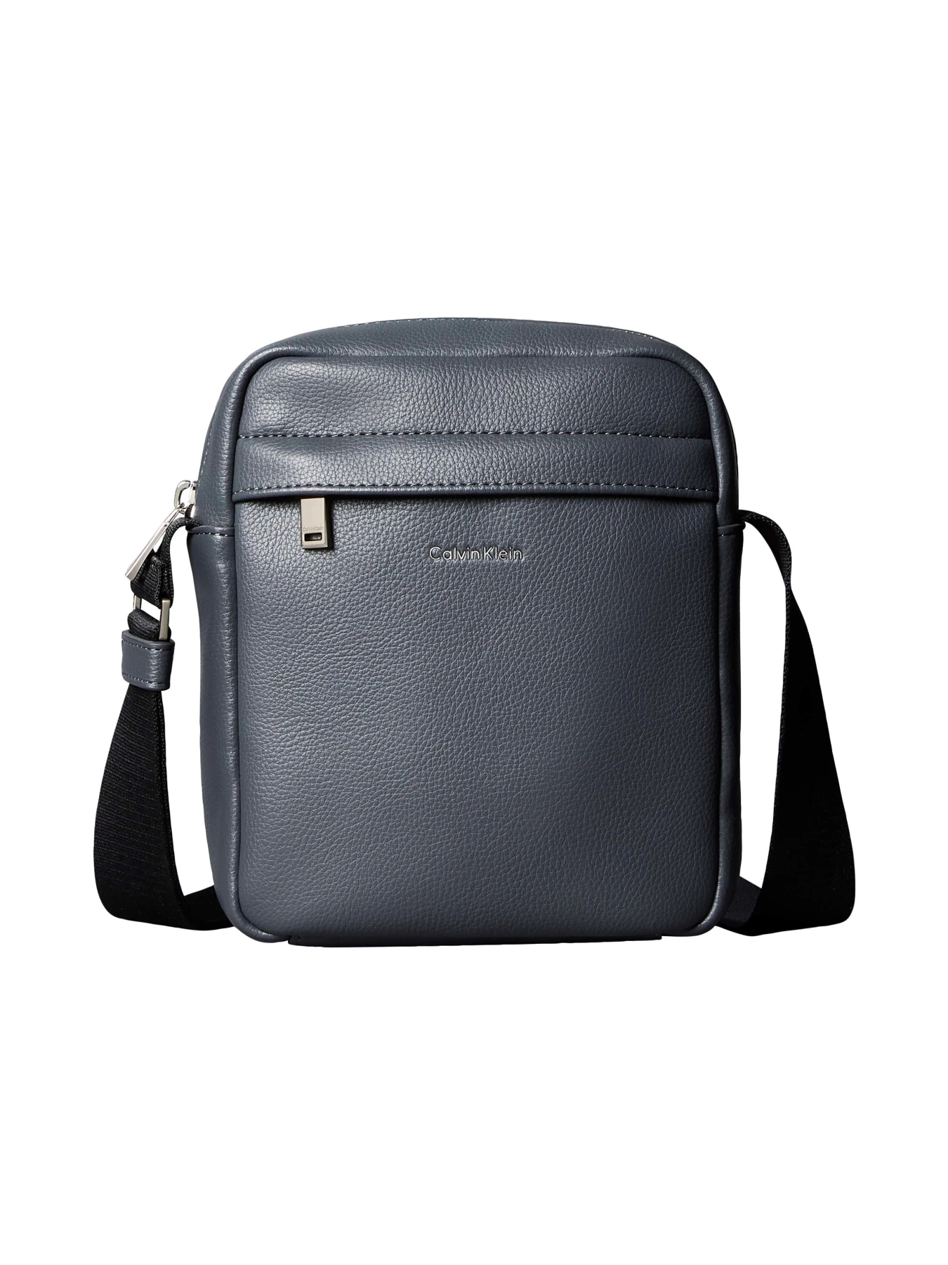 Micro Pebble Leather Reporter Crossbody Bag