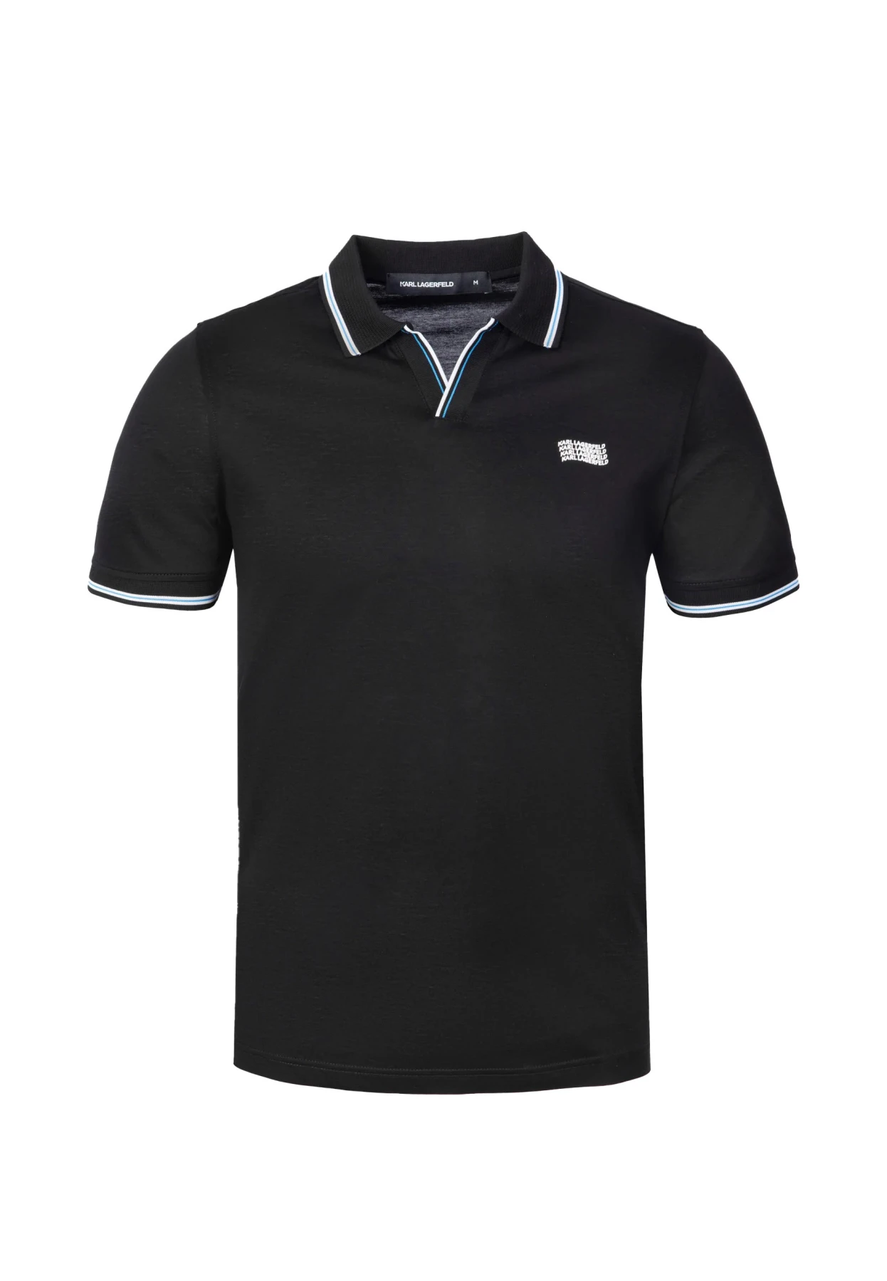 Tipped Piqué Polo with Stacked Logo