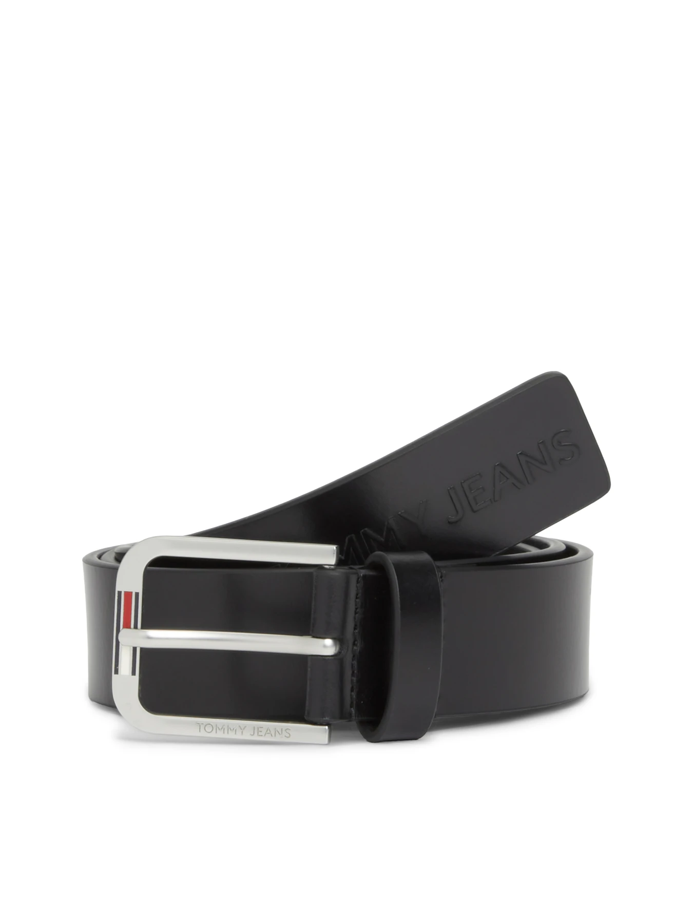 Embossed Logo Leather Belt